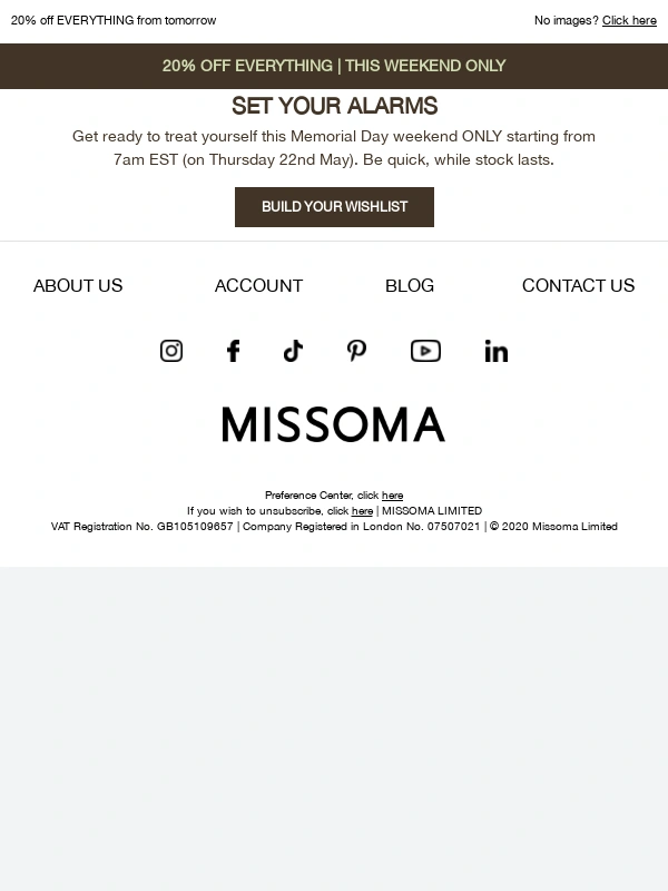 Missoma - Set your alarms