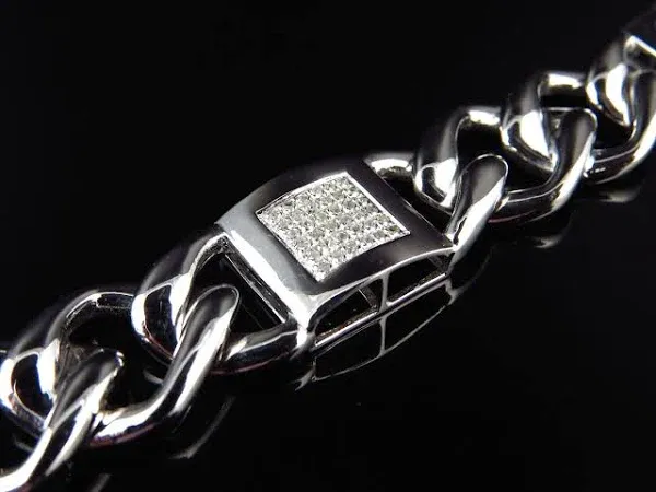 Miami Cuban Link Bracelet with 1.50 Ct White Diamond