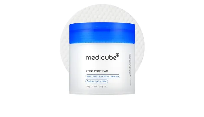 Medicube Zero Pore Pads 2.0, Dual-Textured Facial Toner Pads for Exfoliation and Pore Care with 4.5% AHA Lactic Acid & 0.45% BHA Salicylic Acid, Ideal for All Skin Types, Korean Skin Care (70 Pads)