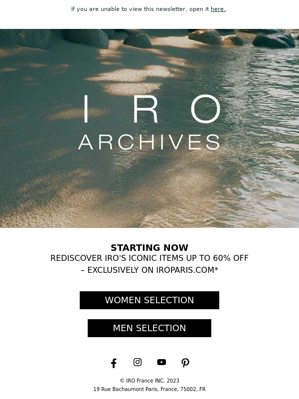 IRO - IRO ARCHIVES l Up to 60% off