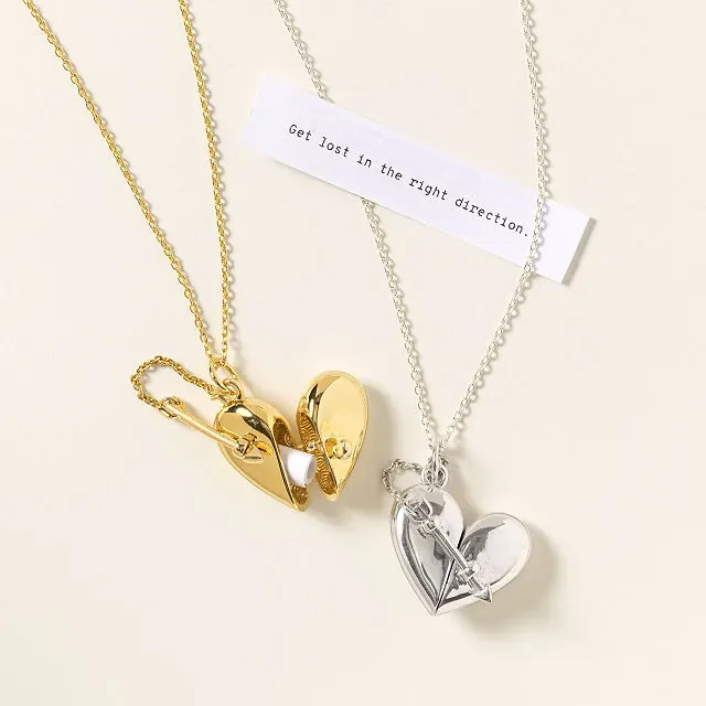 Personalized Message Heart & Arrow Locket