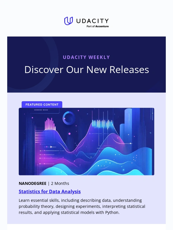Udacity - Udacity Weekly: Check out our latest releases and more ?