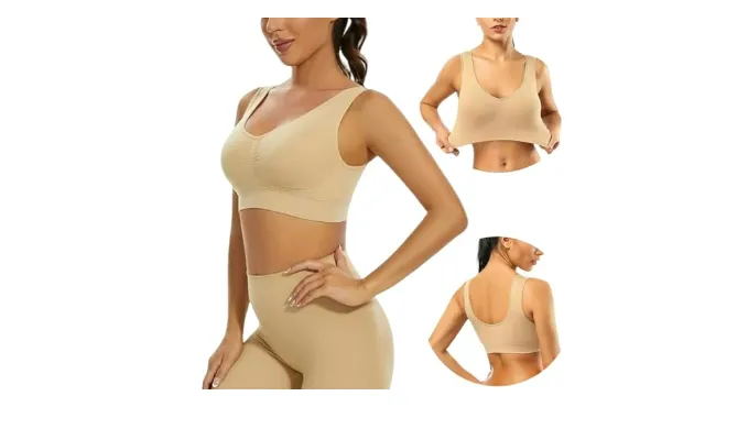 APIVOE Sports Bras for Women High Support Push Up Sports Bras Plus Size Seamless Sports Bra Workout Yoga Padded Sport Bras
