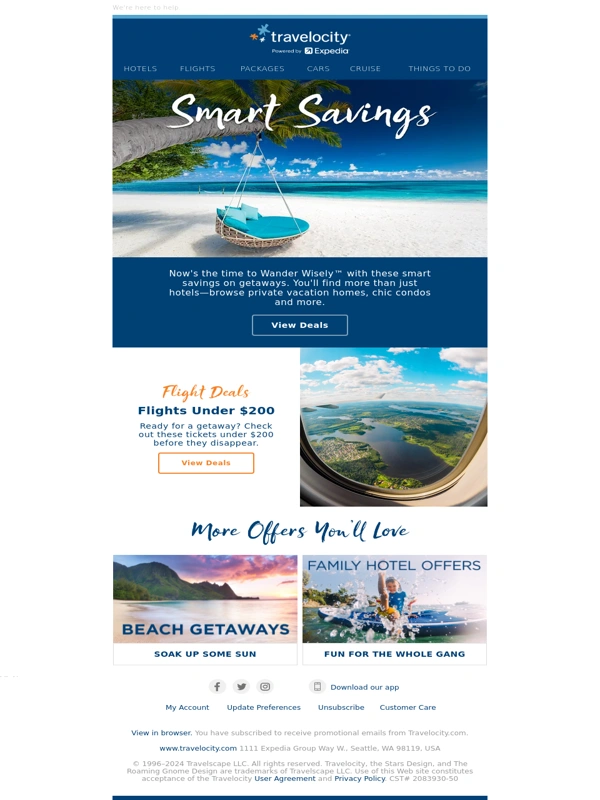 Travelocity - Hotel & vacation rental deals: Smart savings to help you Wander Wisely™