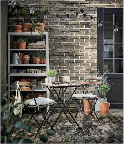 IKEA TÄRNÖ table outdoor black/light brown stained