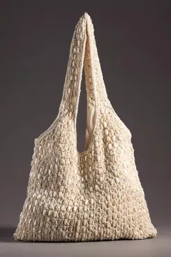 By Anthropologie Pearl Embellished Slouchy Bag