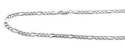 14K White Gold Figaro Chain