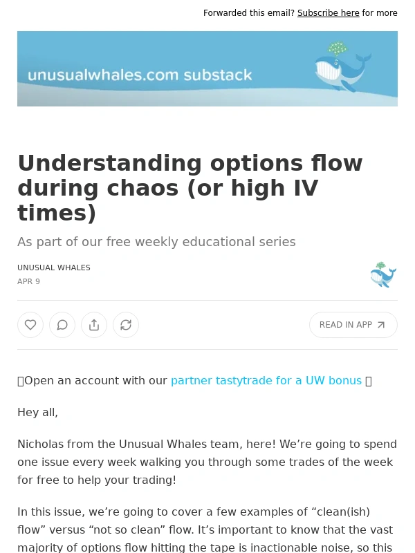 Unusual Whales - Understanding options flow during chaos (or high IV times)
