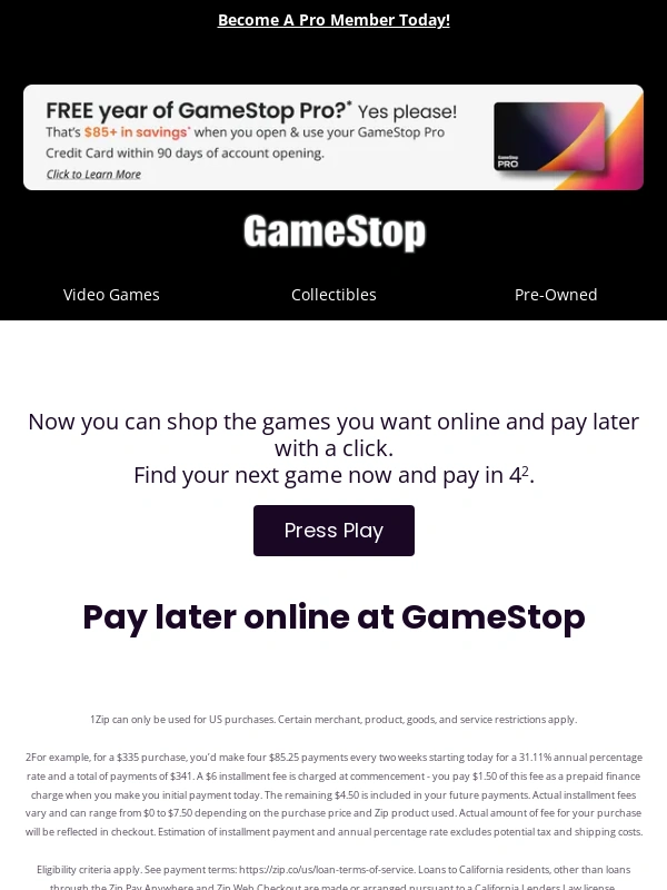 GameStop - Buy now and pay later with Zip at GameStop!