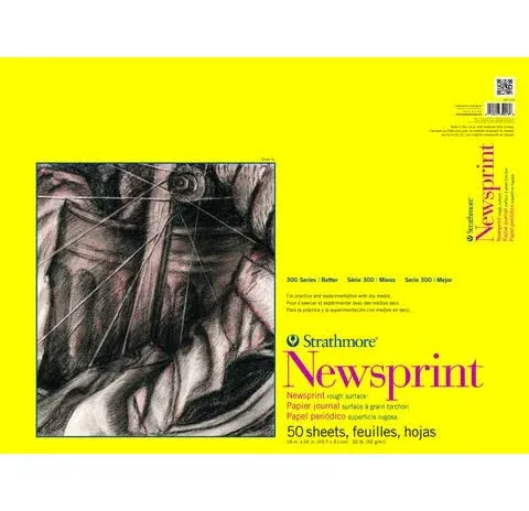 Strathmore 300 Series Rough Tape Bound Newsprint Pad