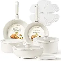 CAROTE Pots and Pans Set Non Stick 15pcs Cookware Sets