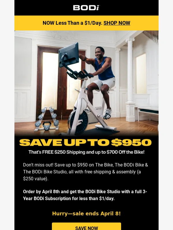 Beachbody On Demand - SPRING into SAVINGS! Save up to $950 BODi Bike! ?‍♂️