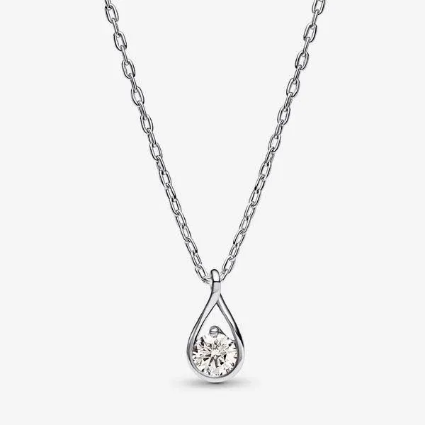 Pandora Sterling Silver 0.50ct Lab-Grown Diamond Pendant Necklace