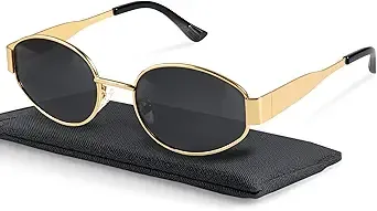 livho 2025 Trendy Oval Sunglasses - Stylish Polarized Shades for Everyday - Retro Metal Frames