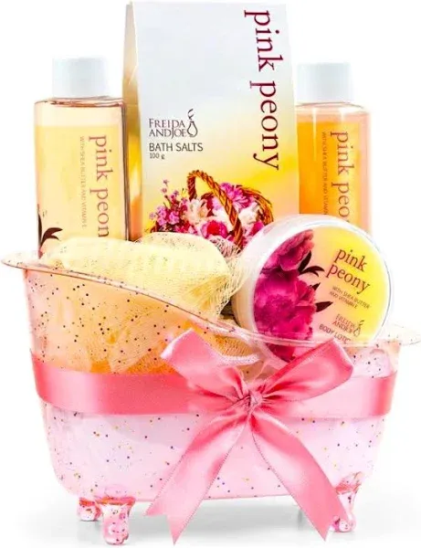 Freida and Joe Pink Peony Bath Gift Set
