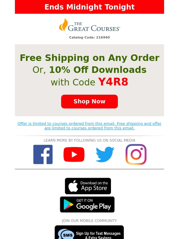 The Great Courses - Free Shipping on 2023 & 2024 New Releases + 10% Off Downloads!