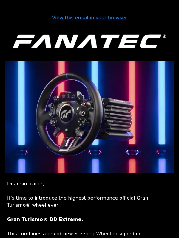 Fanatec - New Gran Turismo® DD Extreme: Available Now!