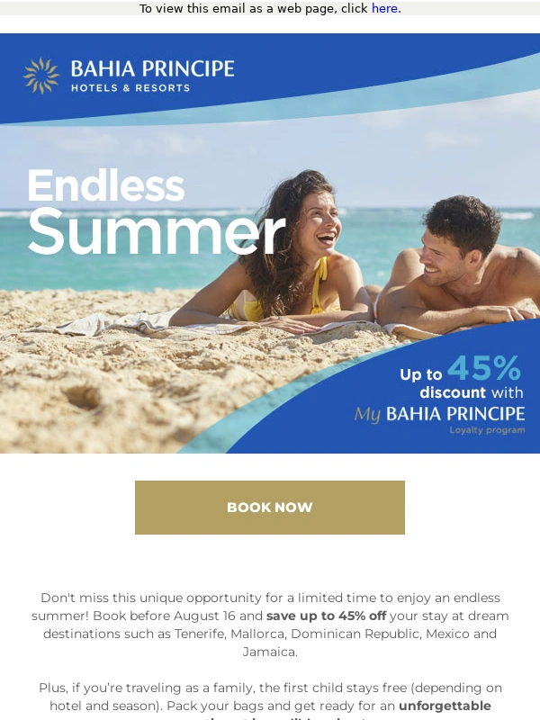 Bahia Principe - Summer’s not over! ?️