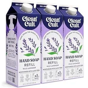 Cleancult Liquid Hand Soap Refill Wild Lavender 32oz 3-Pack