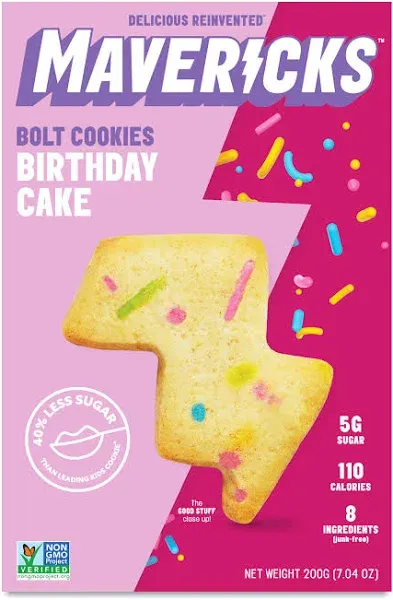 Mavericks Birthday Cake Bolt Cookies