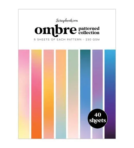 Scrapbook.com Ombre Patterned Cardstock Paper Pad