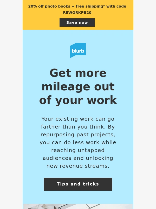 Blurb - Book idea: Repurpose previous work