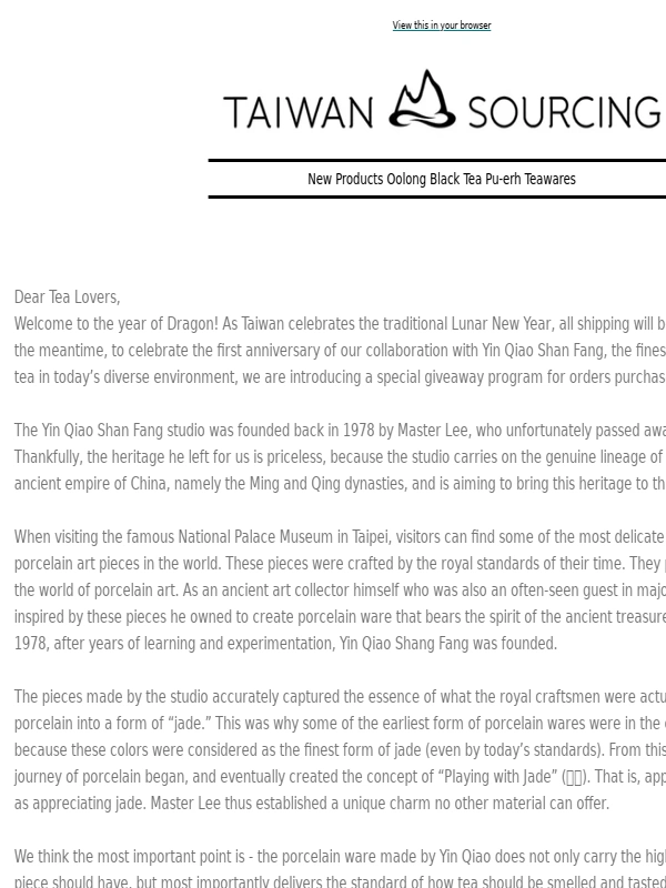 Taiwan - The Giveaway during Dragon New Year with TWS