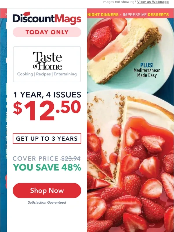 DiscountMags - Taste of Home ? Just $12.50 ? 1 Day Only