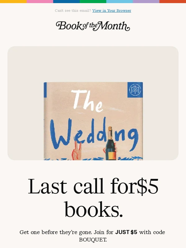 Book of the Month - Don’t miss $5 books