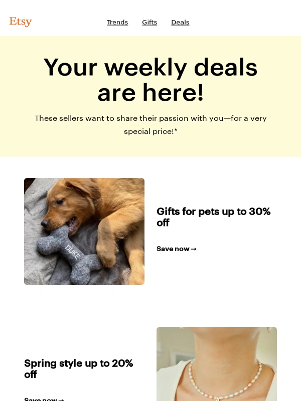 Etsy - Fresh deals from small shops ?