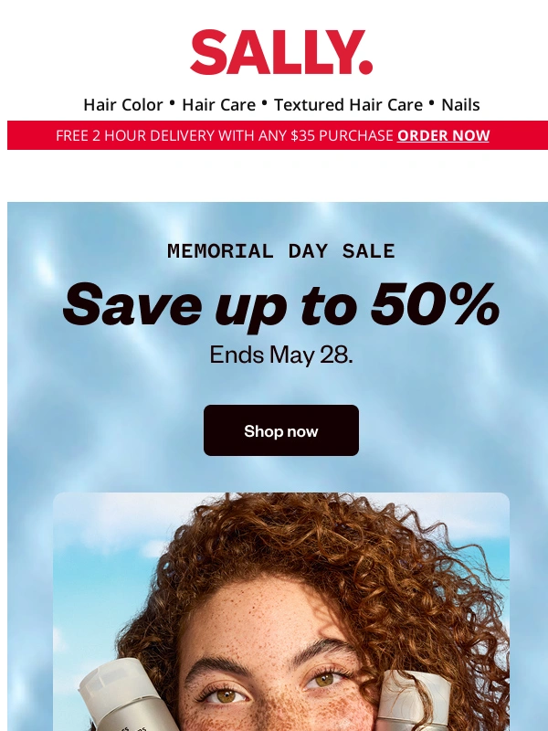 Sally Beauty - This is your LAST CHANCE to score up to 50% off hair care ⛵ Don't let these deals sail away!