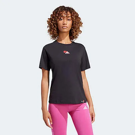 adidas Women's Lounge Mini Graphic T-Shirt (Pink or Black) $12.50 + Free Shipping
