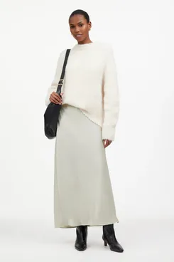 Madewell Satin Maxi Slip Skirt