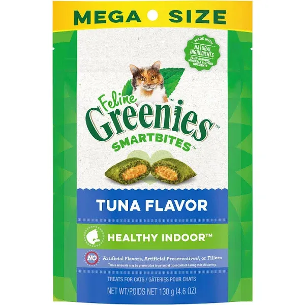 Feline Greenies Smartbites Healthy Indoor Tuna Cat Treats