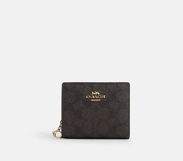 Coach Women's Snap Wallet in Signature Canvas