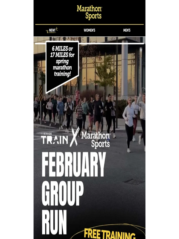 Marathon Sports - FREE TRAINING with MYSTRYDE: Crush ur spring runs!⚡
