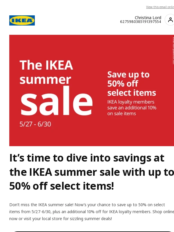 IKEA - The IKEA summer sale is happening NOW!