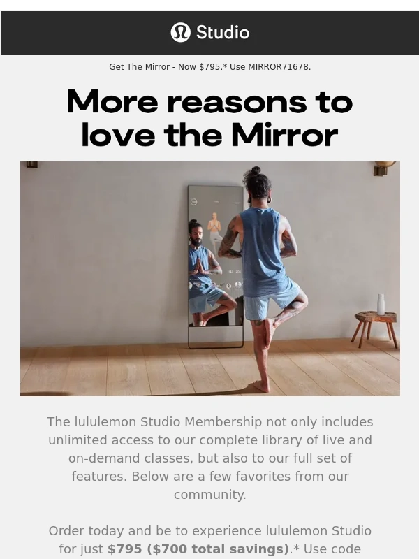 MIRROR - Features Our Members Can’t Live Without