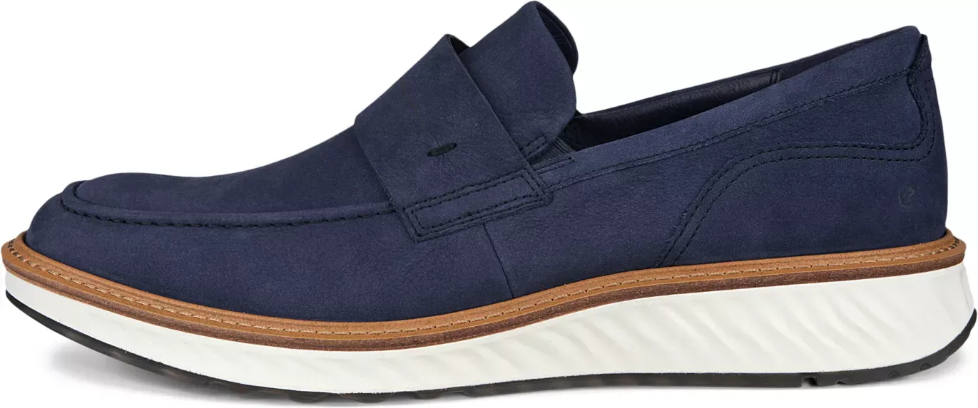 ECCO ST.1 Hybrid - Men's Nubuck Loafer - Blue