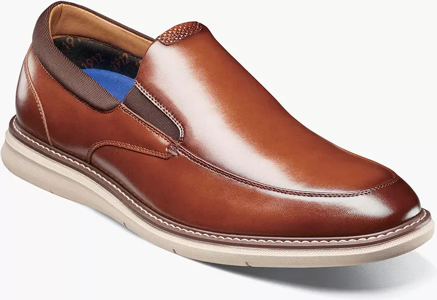 Nunn Bush Shoes Chase Moc Toe Slip On Cognac Multi Size 10.5
