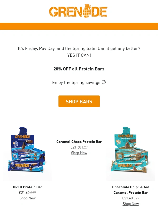 Grenade - Pay Day + Spring Sale = MORE deals