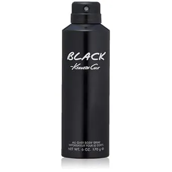 Kenneth Cole Black Body Spray for Men, 6.0 Fl Oz