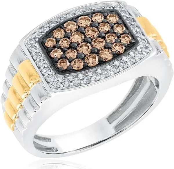 Reeds Men's 1ctw Champagne Diamond and Diamond Ring