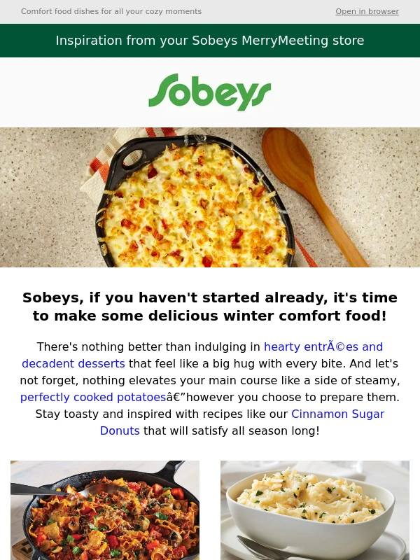 Sobeys - Brrr-illiant winter recipes to warm you up! ?