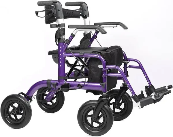 Elenker HFK-9213-5 All-Terrain 2 in 1 Rollator Walker Transport Chair