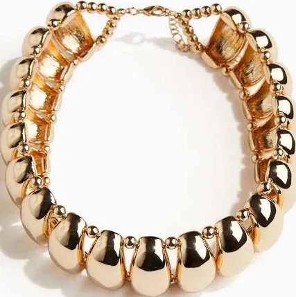 H&M Ladies Wide Gold Necklace
