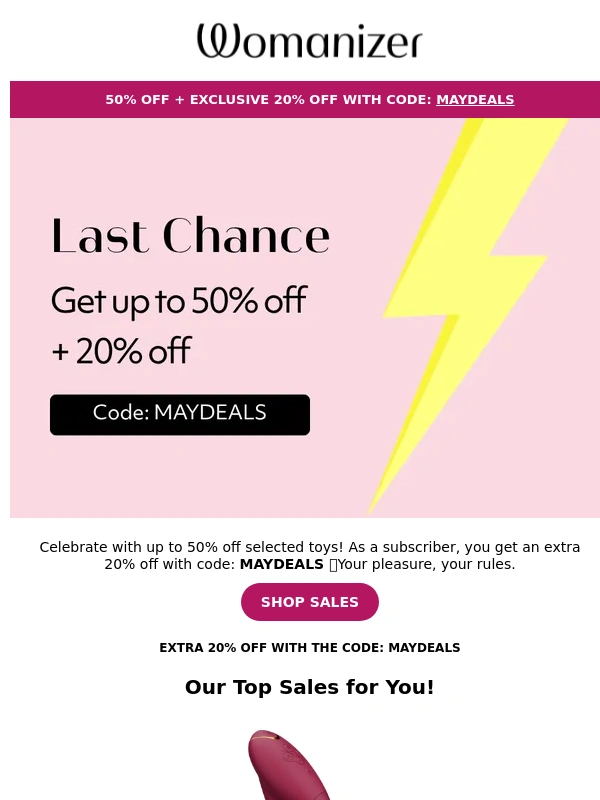 Womanizer - ⏰ Final Hours: Up to 50% + 20% Off Toys ?
