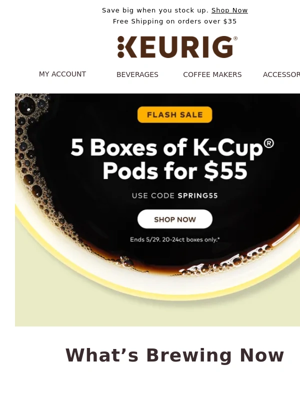 Keurig - 5 boxes for $55 — ends tonight!