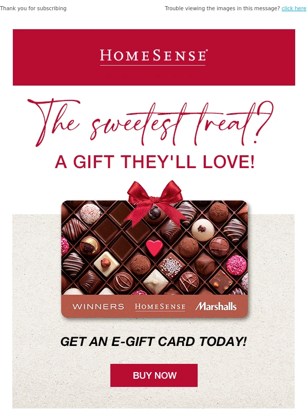HomeSense - Still need a gift for Valentine's Day?