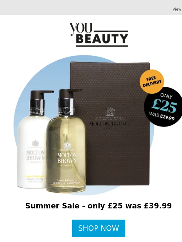 Dailymail - Summer Sale - Save over 35% on the Molton Brown duo set